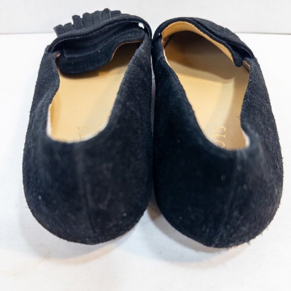 Talbots Womens Size 5 Loafer Becca Kiltie Black Driving Moccasin Suede New - Picture 2 of 6